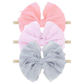 Lanmerry baby headbands purple knot for comfortable all-day wear and cute photos.