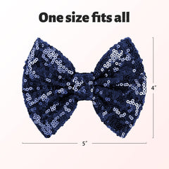 Lanmerry handmade sequin bow fabric clip showcases premium texture and durability.