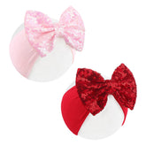 Lanmerry two-color bows front view offers outfit-ready sparkle.