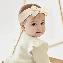 Lanmerry hairband with bows light pink close-up showcases stylish knot for outfits
