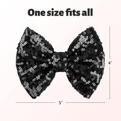 Lanmerry handmade sequin bow details showing craftsmanship