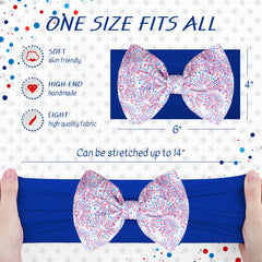 Lanmerry large star bow baby headband for holidays and family occasions.