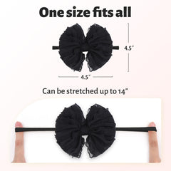 Lanmerry nylon stretchy headband close-up shows soft elastic for newborns to adults.