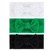 Lanmerry St. Patrick's Day headbands black with bow for party-ready style