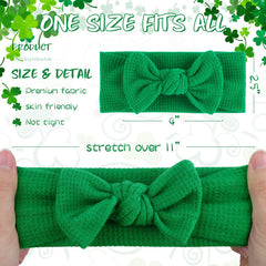 Lanmerry 4-inch waffle bow headband close-up showing soft fabric