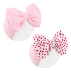 Lanmerry Valentine Headband close-up of pink heart pattern for stylish Valentine's Day looks