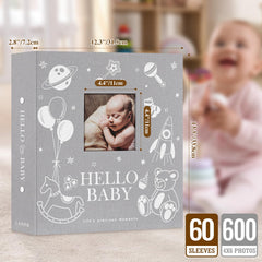Lanpn Baby Photo Album linen cover texture adds natural premium feel for keepsakes