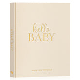 Lanpn Hello Baby memory book cover in linen hardcover for long-lasting keepsake.
