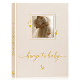 Lanpn pregnancy journal beige cover with linen hardcover for a premium keepsake.