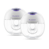 Lansinoh DiscreetDuo wearable pump front view for portable, hands-free pumping on the go.