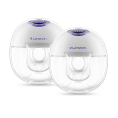 Lansinoh DiscreetDuo wearable pump front view for portable, hands-free pumping on the go.