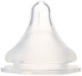 Lansinoh infant medium flow nipple close-up showing soft silicone tip for comfortable feeding