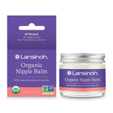 Lansinoh Organic Nipple Balm tub front for gentle breastfeeding comfort