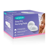 Lansinoh Stay Dry nursing pad with quilted honeycomb for a dry, comfortable fit.