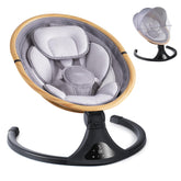 LAREX Baby Swing light wood exterior for portable soothing anywhere.