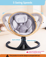 LAREX Baby Swing plush seat pad for cozy comfort.