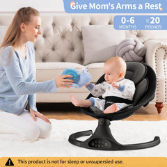 LAREX Baby Swing seat pad emphasizes plush comfort and easy washing.