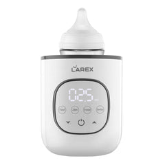 LAREX bottle warmer front view showing sleek design for easy access