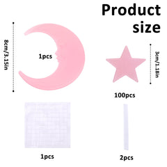 Larrel moon wall sticker pink adds dreamy focal point for imaginative play and cozy walls.