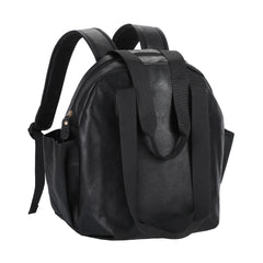 Lasaviin diaper bag backpack shows fashionable leather design for travel-ready parents