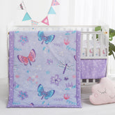 lasoftan 3-piece comforter close-up shows soft polyester fabric for gentle baby sleep