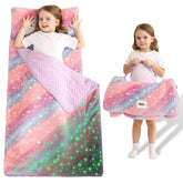 lasoftan glowing-star nap mat rolled for travel and daycare comfort