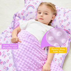 Lasoftan nap mat pillow included highlights cozy rest for kids