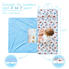 Lasoftan nap mat rolled design for easy travel and storage.