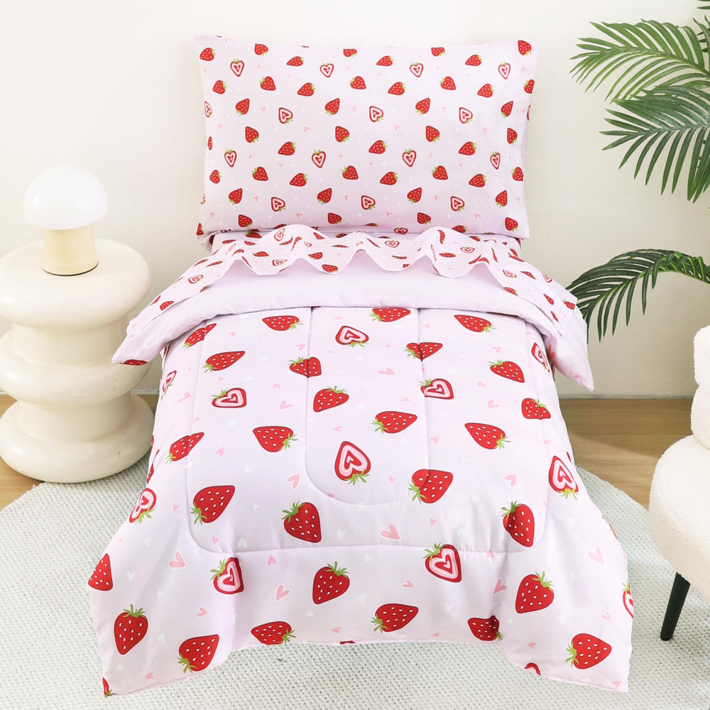 lasoftan toddler bedding set packaging showcases all in one bed in a bag convenience