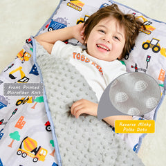 Lasoftan Toddler Nap Mat with Pillow Included supports comfy nap times on the go.