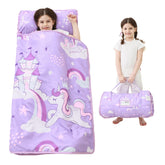 lasoftan toddler nap mat roll-up travel demonstrates compact, travel-friendly design for quick naps on the go