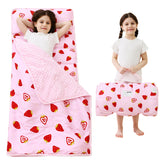 Lasoftan toddler nap mat roll-up showing portable, travel-ready design for naps