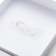 Lassos Boutique premium keepsake box with white linen and gold foil highlights premium gift quality