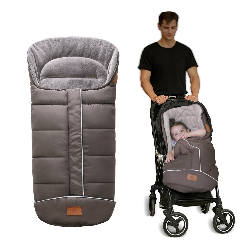 LAT Baby Warm Bunting Bag outer-shell grey shows all-season protection for impact shots