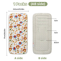 LAT LEE AND TOWN Happy Zoo stroller cushion back pattern adds plush comfort on long walks