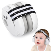 Laudexua baby ear protection with adjustable headband for a snug, comfortable fit.