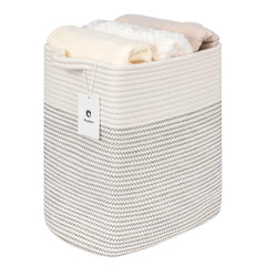 laughbird collapsible basket white black line ideal for closet organization