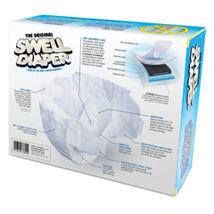 Laughing Smith Swell Baby Diaper box side panel, shows playful branding for gift-giving.