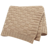LAWKUL baby blanket knit cable texture highlights cozy warmth for delicate skin