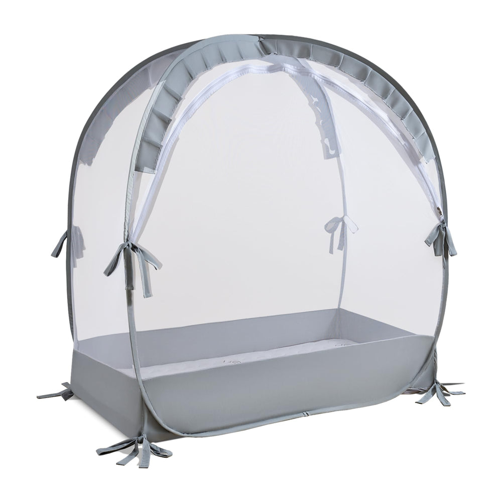 Lazyzzzz crib tent pop-up setup enables quick baby protection