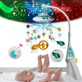 Lcasio baby musical crib mobile with remote control for calming lullabies