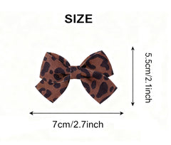 LDDCX leopard hair bow clip on-style for party looks.