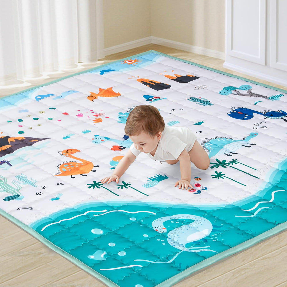 Ldxtechs baby play mat folded for travel, easy to carry and store.