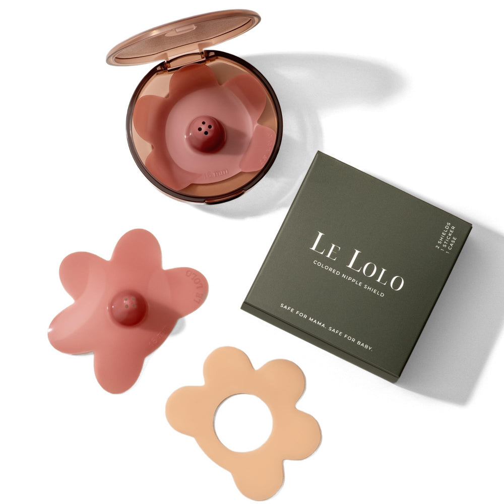 Le Lolo nipple shield mauve 24mm for gentle protection and bonding during feeds