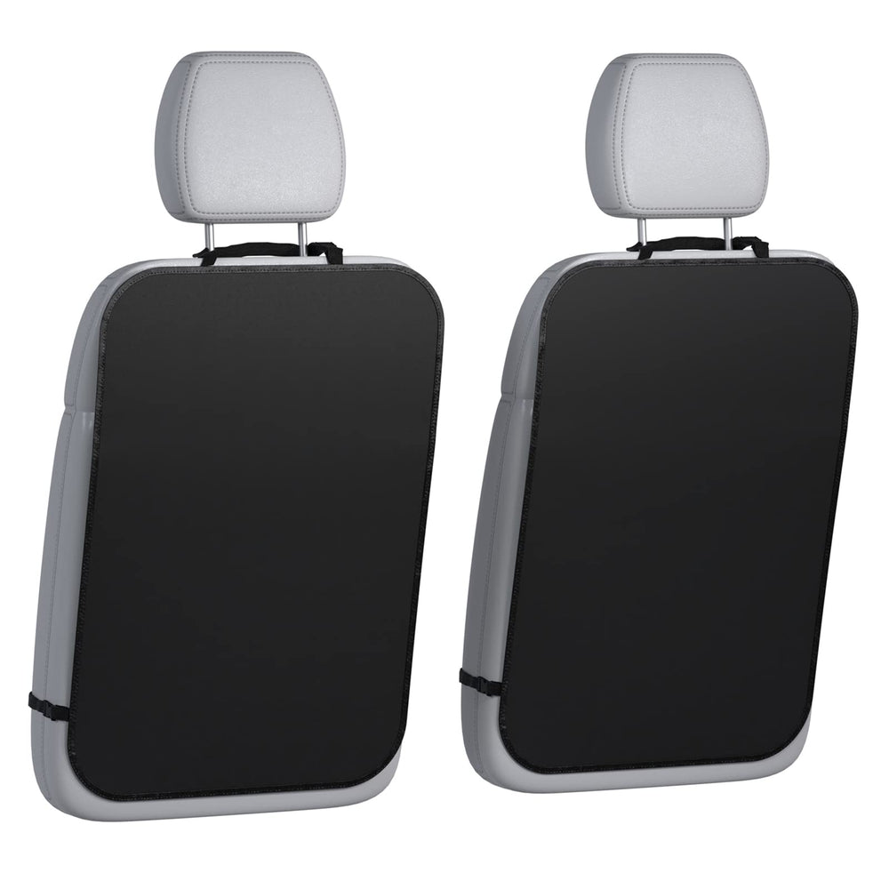 Lebogner back seat cover kick mats 2-pack protects upholstery from dirt and spills on road trips.