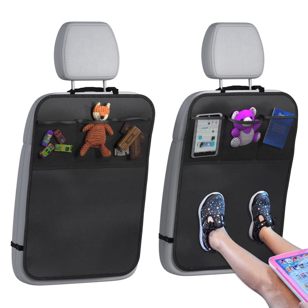 Lebogner back-seat cover kick mats waterproof protects seats from mud and spills.