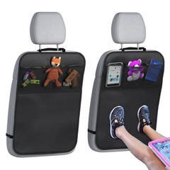 Lebogner back-seat cover kick mats waterproof protects seats from mud and spills.