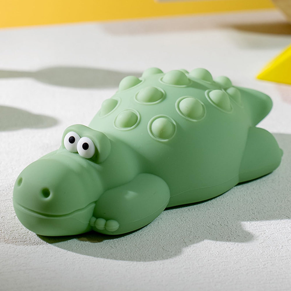 LEDHOLYT crocodile night lamp close-up reveals soft silicone texture and safe bedside decor.