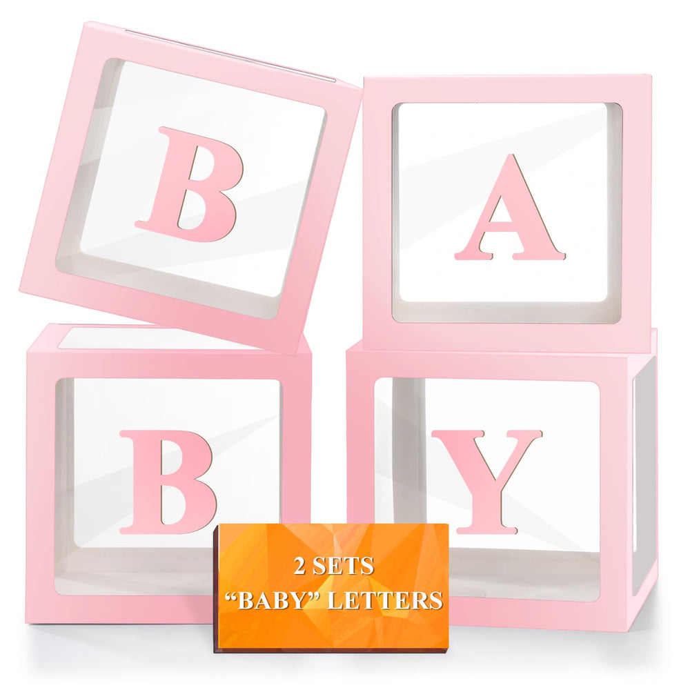 Ledido baby boxes pink assembly view showing simple fold-and-fit setup for party decor