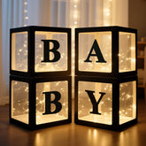 Ledido baby boxes with LED lights form a dramatic four-box setup.